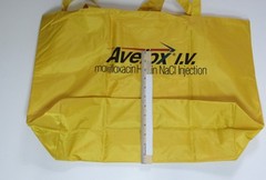 Huge Avelox Vinyl Zippered Tote Drug Rep Pharmaceutical Promo Advertising Yellow