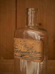 Trio of Vintage / Antique English Apothecary Chemist Bottles (Sold Individually)