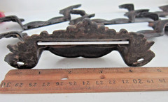 1800s Apothecary Drawer Pulls Handles Knobs Label Under Glass Pharmacy Cabinet