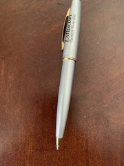 Diflucan Drug Rep Pharmaceutical Promo Metal Pen Heavy Silver Design Works