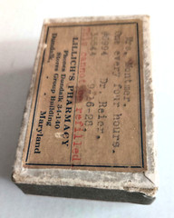 Antique 1928 Prescription Box Lillichs’s Pharmacy Dundalk,Maryland