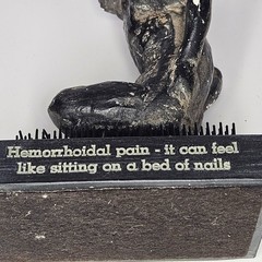 Vintage Proctofoam Pharmaceutical Advertising Bed Of Nails Fakir Figure