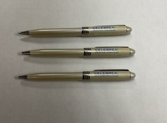 Lot of 3 Celebrex Drug Rep Pharmaceutical Metallic Advertising Promo Clicker Pen