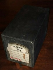 Quikway RX Record File Box Vintage Pharmacy Drug Package Inc O’Fallon Missouri