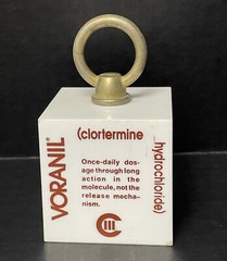 Vintage 1974 Voranil Clortermine Pharmaceutical Rep Marketing 2 lb Paperweight