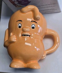 Vintage ACTOS QD Anthropomorphic Medical novelty Stomach coffee cup w/ Cup