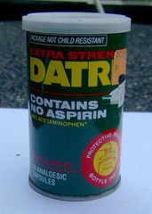 vintage 1970s DATRIL METAL CAN(!) pharmaceutical pain reliever Bristol Meyers