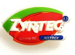 Zyrtec Allergy Patent Medicine Logo Pin Rubber Rare Advertising AA14