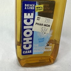bausch & lomb Clear Choice Mouth Wash Clear Mint Vintage Extremely Rare New Old