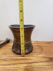 vintage 1977 Schering metal Mortar and Pestle 15th Edition Louis DuFilho