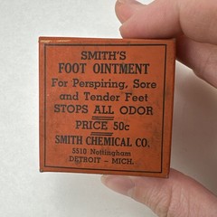 Vintage Smith’s Foot Ointment Detroit Michigan Empty Box Smith Chemical Co