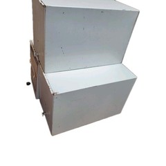 Lot Of 3 Vintage Metal White Rx Prescription Record File Pharmacy Boxes