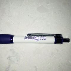 Pharmaceutical Advertising ALLEGRA Drug Rep Paper Mate Click Pen w/ Grip Writes