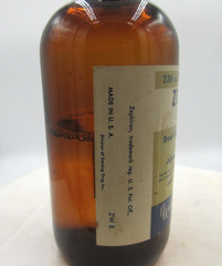 1950’s Winthrop Laboratories New York, NY Zephiran 5 1/2 inch tall Amber Bottle