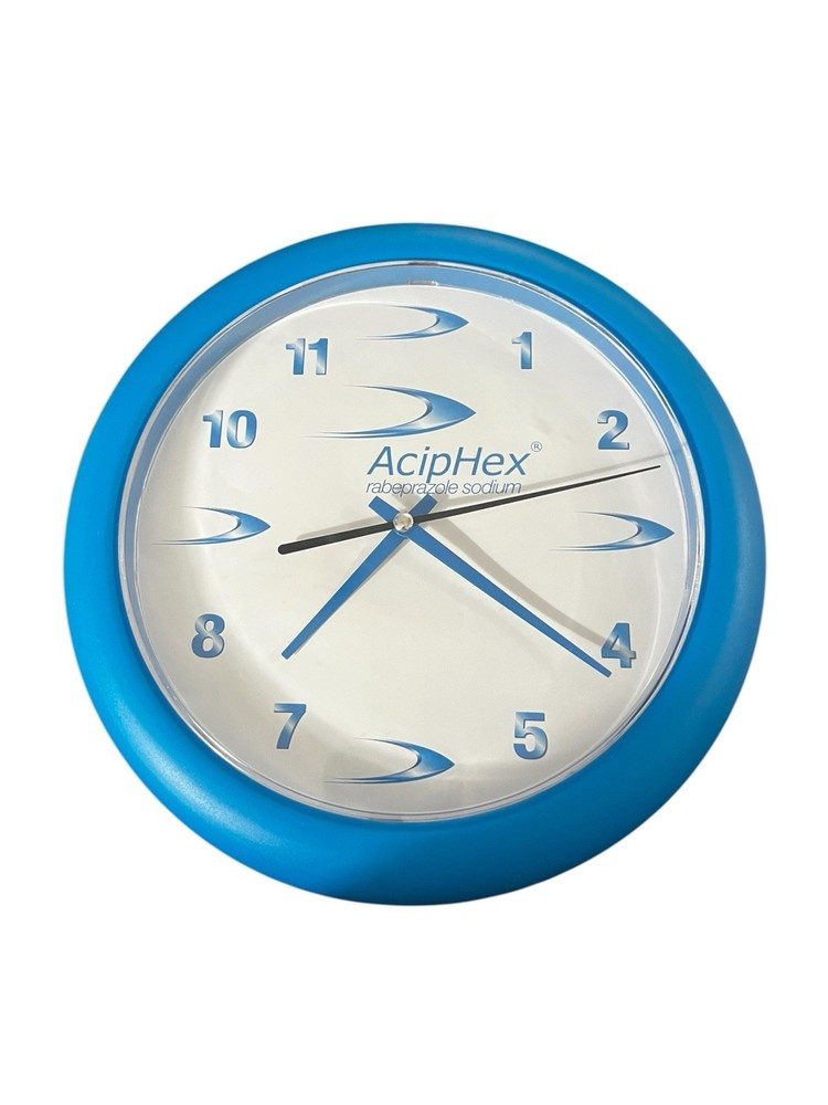 Pharmaceutical Drug Rep AcipHex 10″ Promo Wall Clock Doctors Office Working!