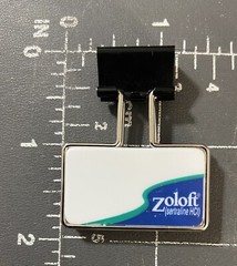 Zoloft Brand Logo Pharmaceutical Advertising Binder Clip Sales Promotional Item