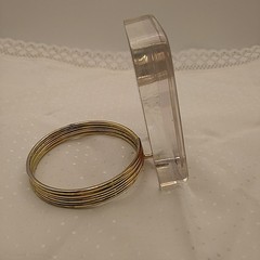Flexeril Lucite Metal Ring Letter Holder Merck Co Drug Rep Promo Pharma Vintage