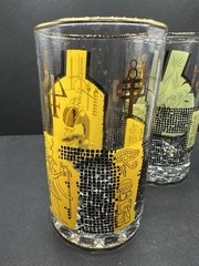 Vintage MCM Roerig Pfizer Pharmaceutical Glasses ’s Set Of 5