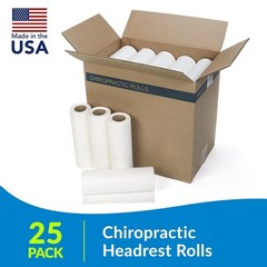 TIDI 618 Avalon Single-Use Chiropractic Headrest Paper 8.5″ x 125′, White