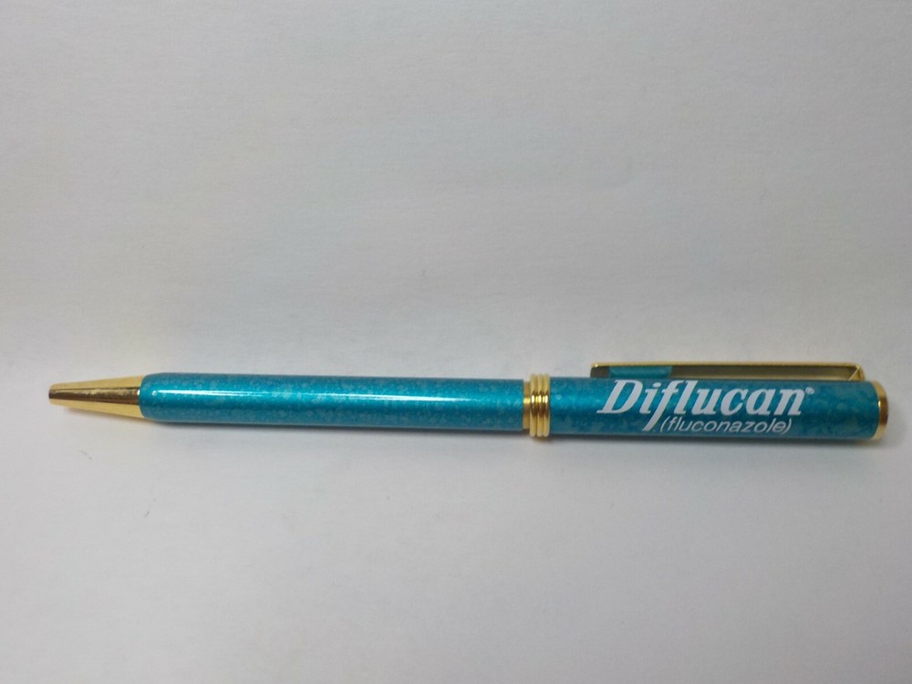 VINTAGE PFIZER ROERIG DIFLUCAN FLUCONAZOLE DRUG REP PEN METAL TAIWAN