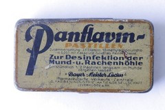 Antique German PANFLAVIN PASTILLEN BAEYR Medical Empty Tin Box 1930’s