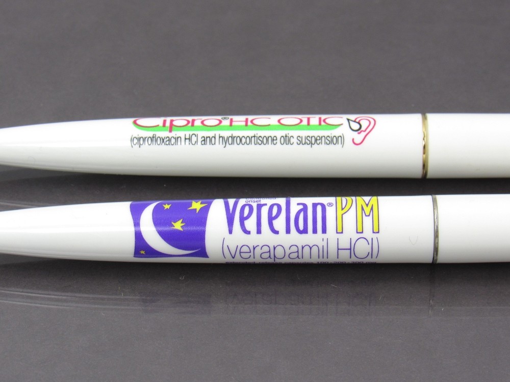 Verelan & Cipro Otic BIC Clic PENS Drug Rep Pharmaceutical Promo Advertising