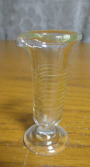 Vintage Graduated Beaker 80 Microliter Glass Footed Pharmacy – 2 3/4″ tall – EUC