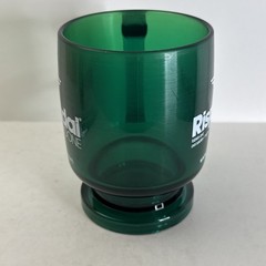 Risperdal Risperidone Drug Rep Hard Plastic Mug Green Coffee Cup VINTAGE EUC