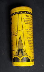 1942 Advertising Medicine Container TIZ Foot Powder Wyeth Chemical Jersey City