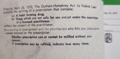 New Old Stock Prescription Pad Doctor PA 1950’s RX U.S. Act 1951