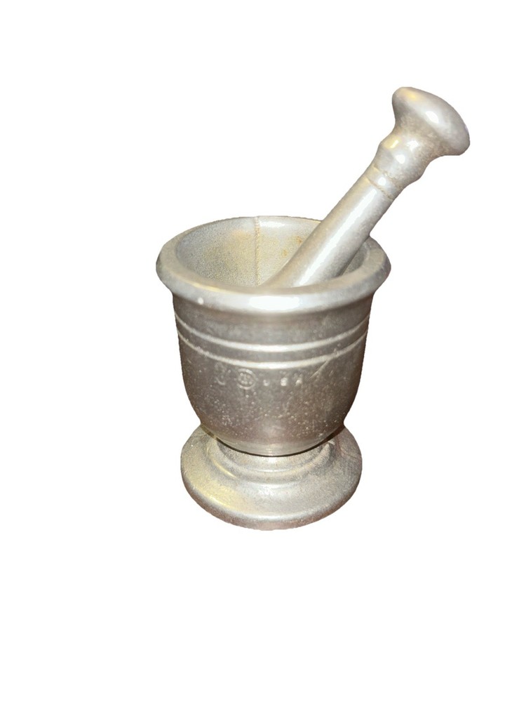 Vintage Wilton Armetale Mortar and Pestle Set Stamped RWP USA Apothecary