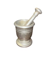 Vintage Wilton Armetale Mortar and Pestle Set Stamped RWP USA Apothecary