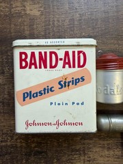 Vintage Lot of Tins MatchBook Advertising – Tums Kodak Band-Aid Ohio Blue Tip
