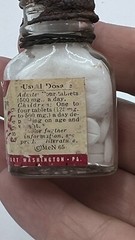 RARE Vintage Grifulvin McNeil Clear Glass Medicine Bottle as display/collectible