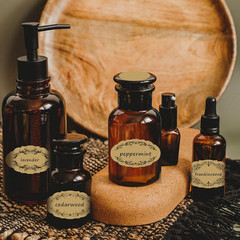 10 Sheet Apothecary Oval Oil Bottle Weatherproof Labels Vintage Kraft Look Apoth