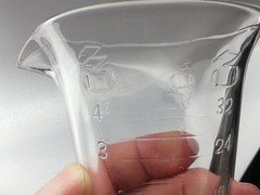 2 Piece Apothecary Clear Medical Measuring Beakers