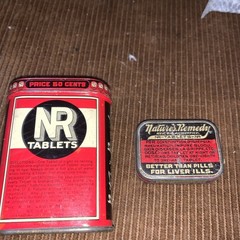 Antique A.H.LEWIS Medical Co -NR Tablet Canasters With Lids Two Pc Set Empty