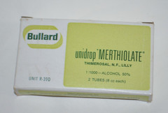 Vintage Bullard Merthiolate Box Empty Tubes First Aid Medicine Pharmacy Medical