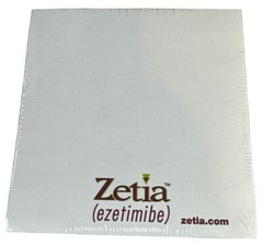 Zetia Drug Rep Pharmaceutical Sealed Note Paper Pad 3.5 X 3.5 X 2”