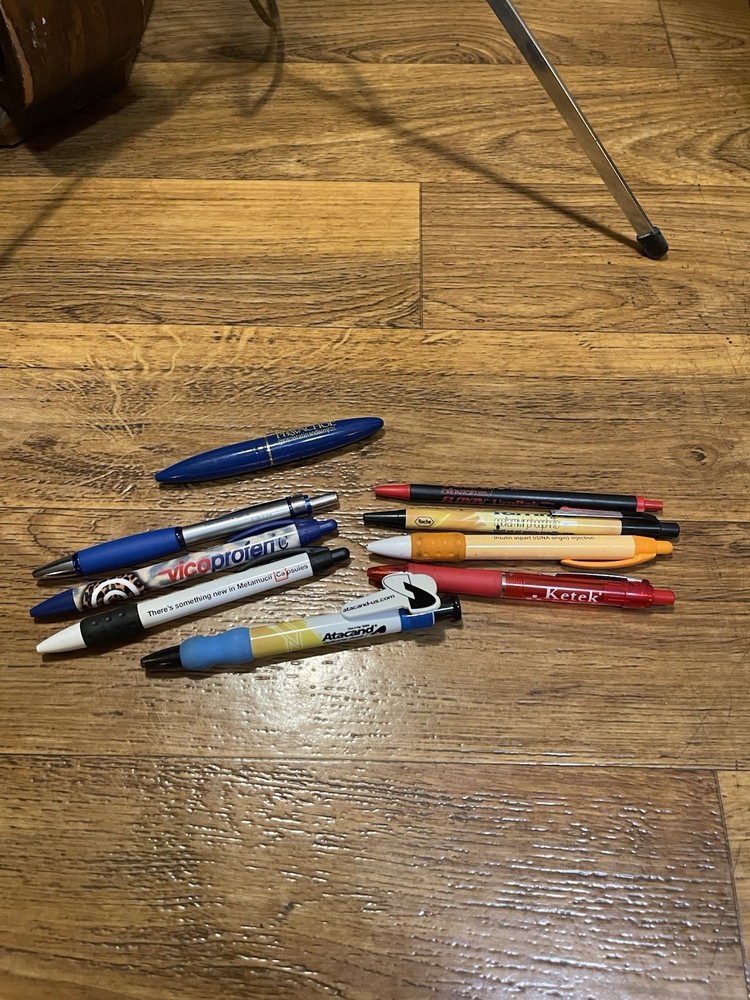 Lot Vintage Pharmaceutical Drug Rep Pharmacy Advertising Pens Pencil 80’s/ 90’s