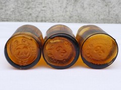 5 X Old Braune Medicine Glas Pharmacy Pharmacist Bottle 0.7oz Approx. 3in Braun
