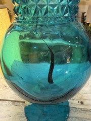 Vintage LE Smith Glass Apothecary Jar 11” READ DESCRIPTION