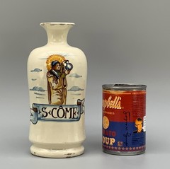 19th-Century French Saint Come Earthenware Apothecary Drug Chemist Jar Bottle