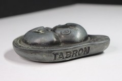 VTG Tabron Metal Paperweight Salesman Sample Gift Fetal Baby Parke-Davis (s824)
