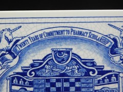 Delft Porcelain Pill Tile Burroughs Wellcome 20th Anniv. Pharmacy Apothecary
