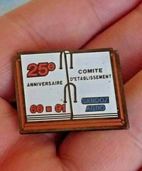 🔴SANDOZ Pharmaceutical 25th AGRO Anniversary 1966-1991 pin badge A Hofmann🔴