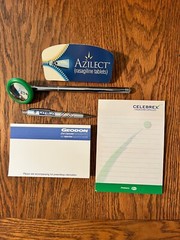 Pharmaceutical Rep Promo Items=Celebrex, Geodon, Lyrica, Azilect