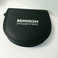 REMERON Pharmaceutical Rep Black CD Music Zip Around Holder Storage Case