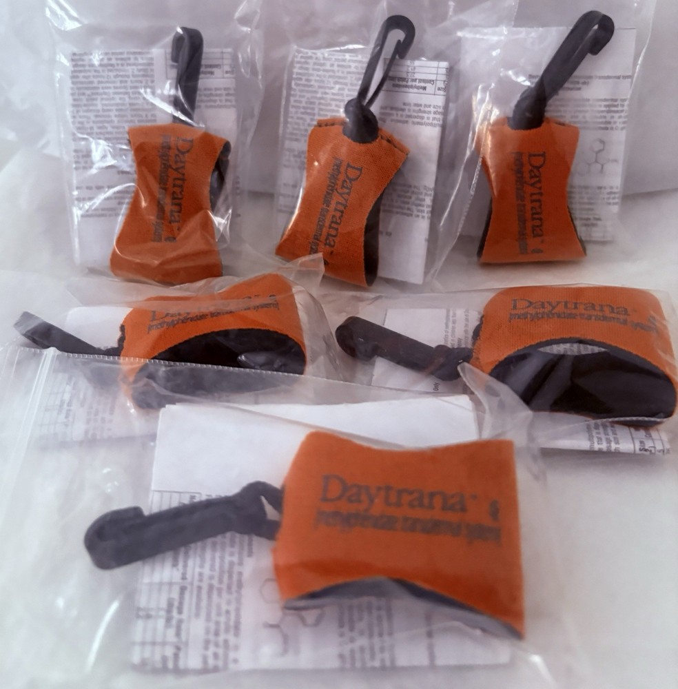 LOT OF 6 DAYTRANA mini hand sanitizer holders w/clip PHARMA DRUG REP LOGO NEW