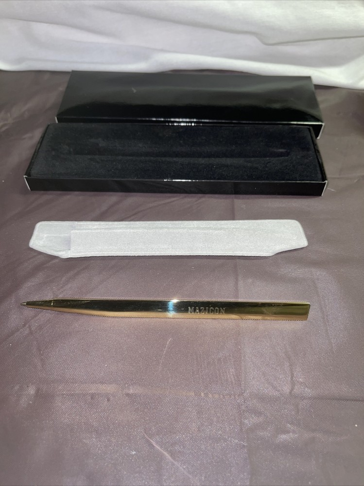 Vintage Roche Pharmaceutical Recognition Pen HIVID MAZICON Roche 1992 Gold Metal
